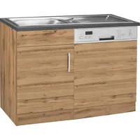 kochstation Spülenschrank KS-Colmar 110 x 60 x 85 cm Braun