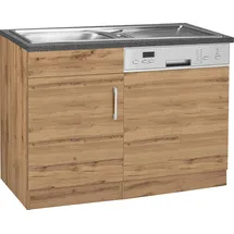 kochstation Spülenschrank KS-Colmar 110 x 60 x 85 cm Braun