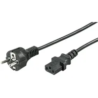 Goobay Kaltgeräte Netzkabel Schutzkontakt-Stecker  IEC320-C13 Buchse schwarz -