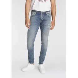 Jack & Jones Slim-fit-Jeans »JJIGLENN JJFOX AGI 304 50SPS NOOS« Jack & Jones blue-destroyed-Effekte 31