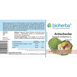 Bioherba Artischocke Tropfen 50 ml