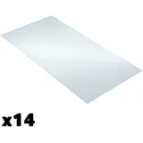 Tectake Doppelstegplatte Hohlkammerplatten 121 x 60,5 x 0,6 cm 0,6 mm lichtdurchlässig wärmedämmend temperaturresistent robust weiß