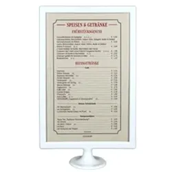 DECOR SERVICE Tischaufsteller aus ABS, weiss, A6, 1 Stk.
