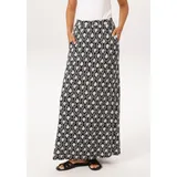 Aniston CASUAL Maxirock Damen Paisley Schwarz/Weiß 46