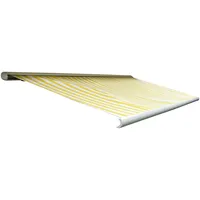 Mendler Elektrische Kassettenmarkise T124, Markise Vollkassette 5x3m ~ Polyester