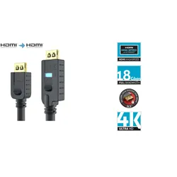 PureLink PI2010-200 - Aktives HDMI Kabel 4K 18Gbps - PureInstall 20,0m - Schwarz