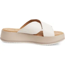 s.Oliver Damen Pantolette mit Kreuzbandage und bequemem Keilabsatz 5-27262-44, Größe:41 EU, Farbe:Weiß - 41
