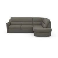 sit&more Ecksofa »Panini L-Form«, wahlweise mit Vorziehsitz und Bettkasten, braun