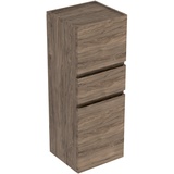 Geberit Renova Plan Mittelhochschrank 39x105x36cm, 2 Türen, 1 Schublade, Nussbaum hickory 501922JR1