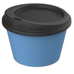 elasto Becher Kaffeebecher „ToGo“ blau|schwarz