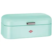 Wesco Grandy Brotkasten in der Farbe mint, pulverbeschichtetes Stahlblech, Lüftungslöcher und stabiler Handgriff