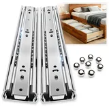Schwerlastauszug 2 Stück Schubladenschienen Vollauszug 250 300 350 400 450 500 600 700 800 900 1000 mm Schubladenauszug Schienen für Schubladen Tragkraft 60 kg 1 Paar (Without Lock, 700mm)