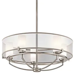 Kronleuchter Deckenlampe LED Lampe Esszimmerleuchte 5 Flammig Metall Glas Zinn