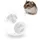 Relaxdays Hamsterball, Ø 18,5 cm, Laufkugel für Hamster & Mäuse, Kunststoff, Nagerspielzeug zum Laufen, transparent/weiß
