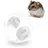 Relaxdays Hamsterball, Ø 18,5 cm, Laufkugel für Hamster & Mäuse, Kunststoff, Nagerspielzeug zum Laufen, transparent/weiß
