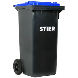 Stier 2-Rad-Müllgroßbehälter 120 l grau/blau BxTxH 475x550x930 mm