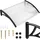 OEM Vordach 150 x 100 cm transparent