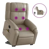 vidaXL Massagesessel mit Aufstehhilfe Elektrisch Kunstleder 95 x 99 x 95 cm Braun