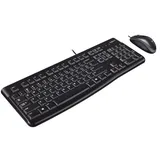 Logitech MK120 Kabelgebundenes Set mit Tastatur und Maus für Windows, US QWERTY-Layout - Schwarz