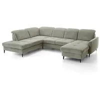 ComfortPlan Ecksofa Sineu Stoff Beige Ecru