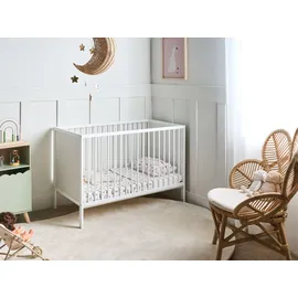 Beliani Babybett Zama 60 x 120 cm) Weiß