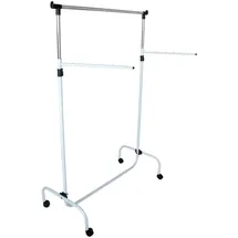 Wenko Trio Kleiderständer 87 x 165 x 44 cm weiß/silber