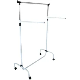 Wenko Trio Kleiderständer 87 x 165 x 44 cm weiß/silber