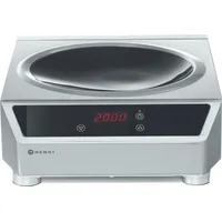 HENDI Induktionswok Modell 3500, 340x450x120 mm - Silber/Schwarz