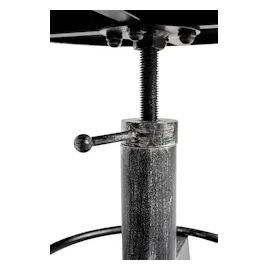 CLP 2er Set Sitzhocker Destin mit Kunstlederbezug I Hocker im Industrial Design I gepolstert und höhenverstellbar