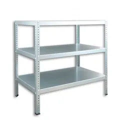 Geschraubtes Abstellraum Regal Biedrax 45 x 150 x 150 cm, verzinkt - 3 Fachböden