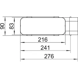 Eico NABER SF-RBH 150 Rohrbogen horizontal 90° verzinkter Stahl / 150er Flachkanal (4061014) - Silber
