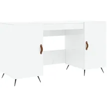 vidaXL Schreibtisch Hochglanz-Weiß 140x50x75 cm Holzwerkstoff
