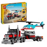 Lego Creator 3in1 - Tieflader mit Hubschrauber