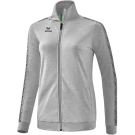 Erima Essential Team Tracktop Sweatjacke Damen hellgrau melange/slate grey 38