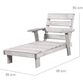 roba Gartenliege 85 x 55 x 54 cm Grau
