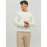 JACK & JONES Hill Knit Crew Pullover Cloud Dancer L