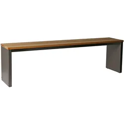 Parkbank, BxTxH: 150x30x40 cm, (D-Form) moonstone-grau SZAGATO Made in Germany Sitzbank Metall Umkleidebank Parkbank wetterfest Parkbänke