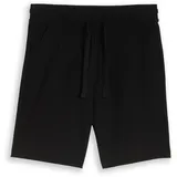 Tom Tailor DENIM Herren Relaxed Shorts mit Waffelstruktur, schwarz, Uni, Gr. M