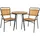 VCM Cleveland Bistrotisch Ø 70 x 75 cm Schwarz