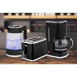 ECG RK 1750 Stripe Wasserkocher 1,7 L 2200 W Schwarz