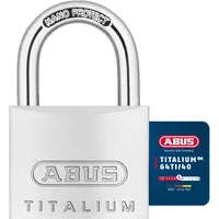 ABUS Vorhängeschloss Titalium 64TI/40 gl.-6413 - gleichschließend - Kellerschloss mit Schlosskörper aus Spezial-Aluminium - gehärteter Stahlbügel - ABUS-Sicherheitslevel 5