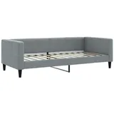 vidaXL Tagesbett Ausziehbar mit Matratze Hellgrau 90x200 cm Stoff