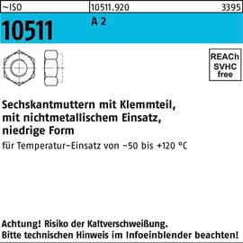 Hörger & Geßler Sechskantmutter ISO 10511 M 18 x 2,5 Edelstahl A2 25 Stück