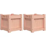 vidaXL Pflanzkübel 2 Stk.  Quadratisch  Massivholz Douglasie  0 x 0 x 0 cm Braun