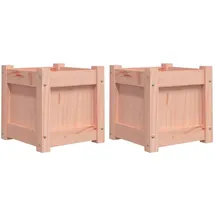 vidaXL Pflanzkübel 2 Stk.  Quadratisch  Massivholz Douglasie  0 x 0 x 0 cm Braun