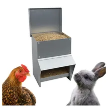 GarPet Futterautomat 8 Kg Futter Spender Trog Kaninchen Hase Geflügel Futternapf Deckel