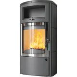 Kaminofen HARK 44 GT FlameKat 7 kW - Ofenkacheln: Deco-Schiefer - Korpus: titan/verchr.