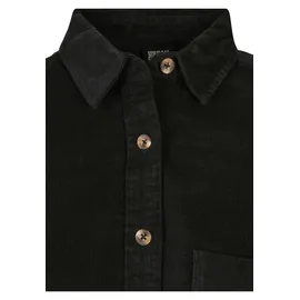 URBAN CLASSICS Corduroy Oversized Shirt Schwarz M