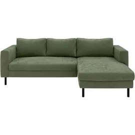 TRENDMANUFAKTUR Ecksofa Cord 2-Sitzer Grün