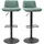 miliboo Barhocker Stoff blassgrün 2er Set